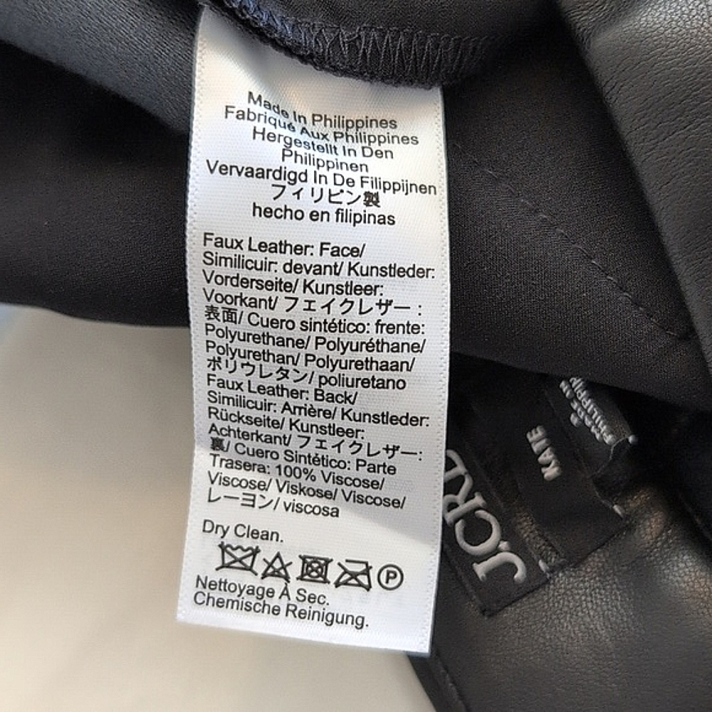 J. Crew Womens 8 Kate Straight Leg Faux Leather Black Pants Preppy City Neutral - Picture 8 of 8